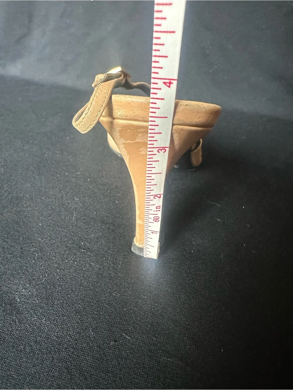 Escada Camel Tan Pointed-Toe Slingback Stiletto Heels 38.5 made in Italy